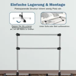 Ballettstange verstellbare freistehende tragbare Fitness Ballettstange Silber