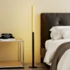Bambus-Stehlampe dimmbare LED-Ecklampe mit Fußschalter 3000K-6000K 122 cm Natur