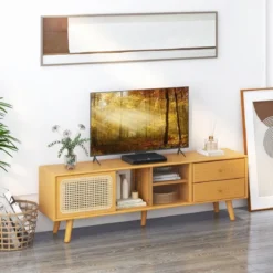 Bambus-TV-Ständer für TVs bis zu 65