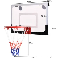Basketballkorb Basketball-Set Kinder Backboard mit Ring und Netz 45 x 30 cm