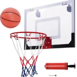 Basketballkorb Basketball-Set Kinder Backboard mit Ring und Netz 45 x 30 cm