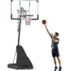 Basketballkorb mit Ständer 245–305 cm Höhenverstellbare Basketballanlage mit Ballrücklauf