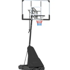 Basketballkorb mit Ständer 245–305 cm Höhenverstellbare Basketballanlage mit Ballrücklauf