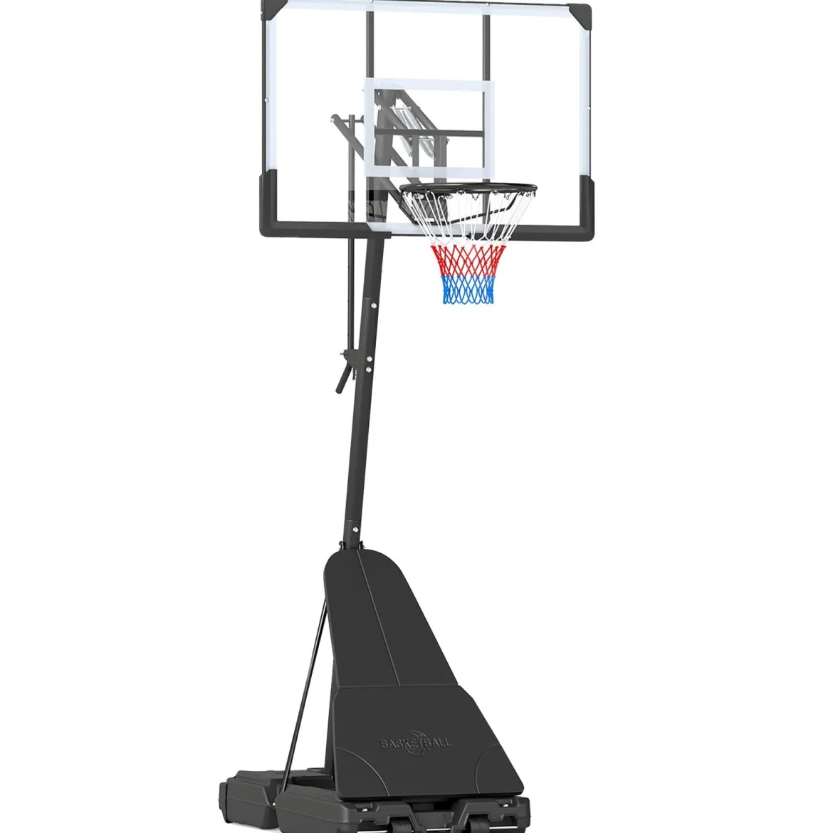 Basketballkorb mit Ständer 245–305 cm Höhenverstellbare Basketballanlage mit Ballrücklauf