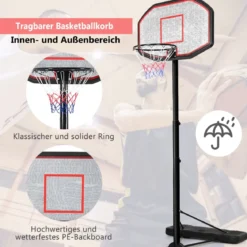 Basketballständer Basketballkorb Basketballanlage transportabel Basketball 200-305 cm