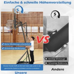 Basketballständer 150-305 cm höhenverstellbar Basketballkorb Outdoor mit Ständer