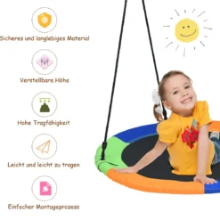 Baumschaukel Nestschaukel KinderschaukelRundschaukel Indoor-Outdoor-Schaukel Bunt