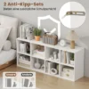 Bücherregal Bücherschrank mit 8 Fächern Büroregal Würfelregal Standregal Aufbewahrungregal 121,5 x 29 x 61 cm Weiß