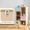 Bücherregal für Kinder Kinderzimmerschrank mit 3 Schubladen aus Holz 40 x 25,5 x 82,5 cm Natur