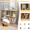Bücherregal für Kinder mit 5 Würfelfächern Kinderregal aus Holz mit Kippsicherungen Natur