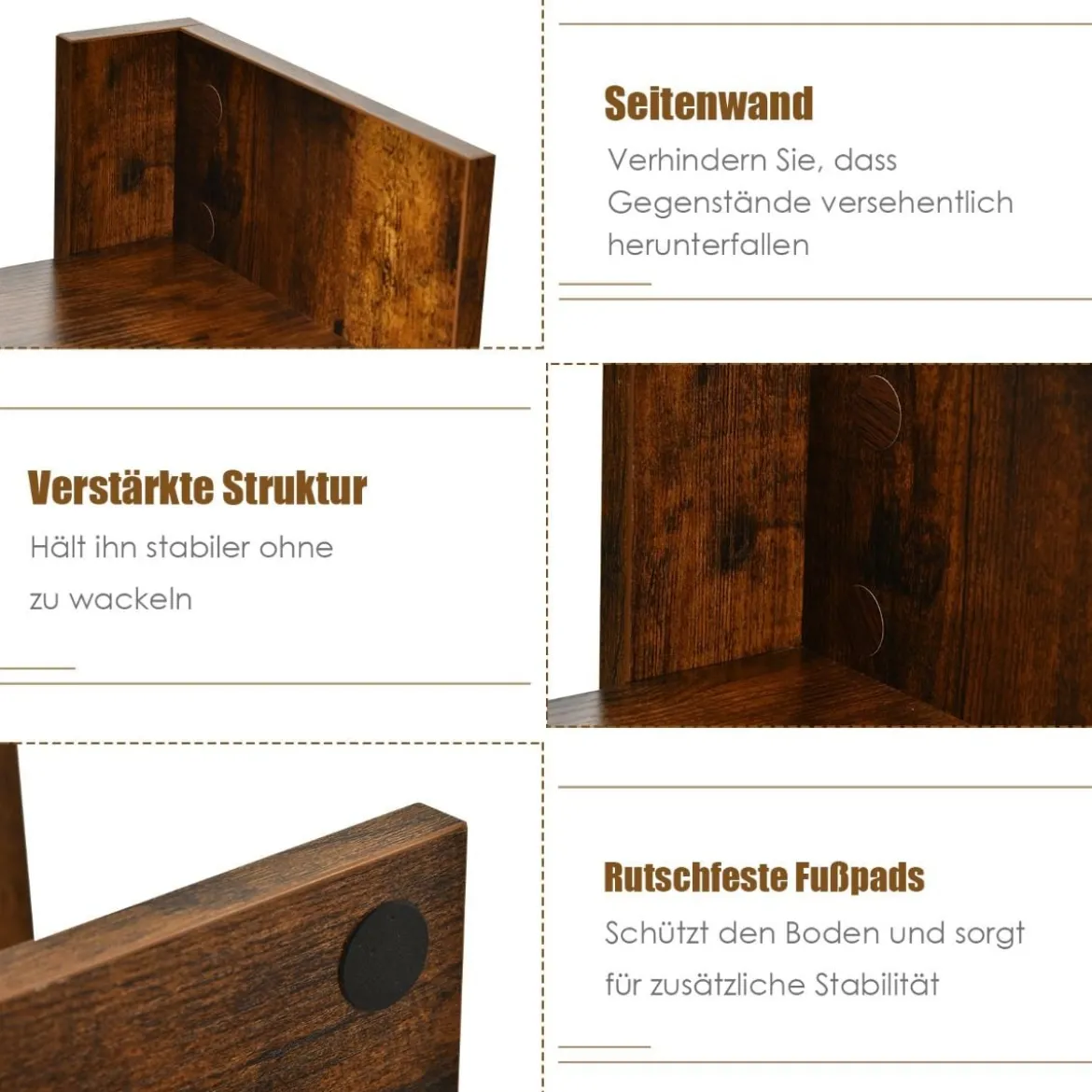 Bücherregal im Baumform mit 8 Fächern Standregal Aufbewahrungsregal 50 x 25 x 145 cm