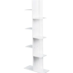 Bücherregal in Baumform mit 8 Ablagen Freistehendes Standregal Büroregal 50 x 20 x 141 cm
