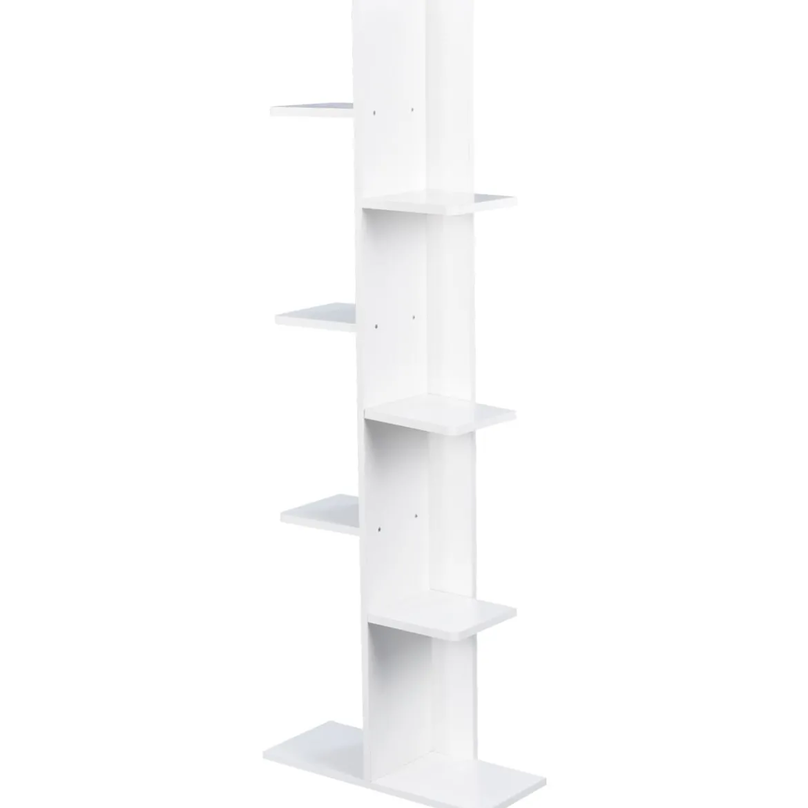 Bücherregal in Baumform mit 8 Ablagen Freistehendes Standregal Büroregal 50 x 20 x 141 cm