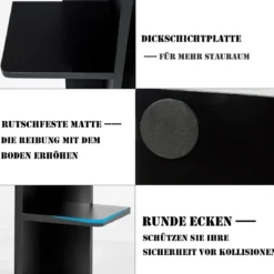 Bücherregal in Baumform mit 8 Ablagen Freistehendes Standregal Büroregal 50 x 20 x 141 cm