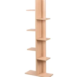 Bücherregal in Baumform mit 8 Ablagen Freistehendes Standregal Büroregal 50 x 20 x 141 cm