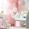 Bücherregal Kinderregal Spielzeugkiste mit 3 Fächern Weiß Holz 73 x 30 x 80 cm