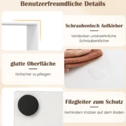 Bücherregal mit 7 Ebenen Raumteiler Regal Geometrisches Standregal Büroregal Ablageregal