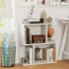 Bücherregal mit 4 Fächern Beistelltisch Couch Nachttisch Sofatisch Raumteiler Holz 50 x 17,5 x 55,5 cm Weiß