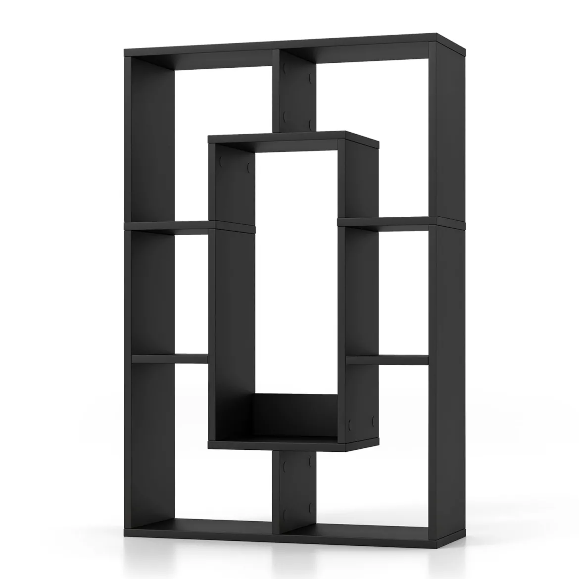 Bücherregal mit 7 Fächern Standregal Raumteiler Regal Würfelregal mit Kippschutz 60 x 20 x 90 cm