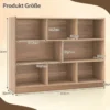 Bücherregal mit 8 Fächern Standregal mit 3 Ebenen Würfelregal 122 x 32 x 93 cm Natur