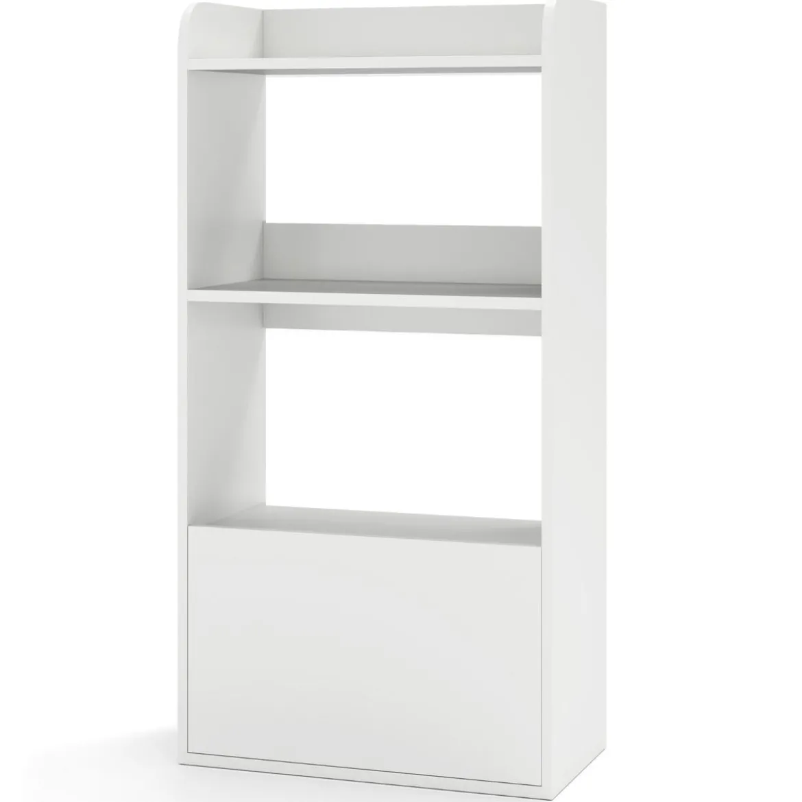 Bücherregal mit Schublade Standregal mit 2 Fächern Büroregal aus Holz 55 x 29 x 105 cm Weiß/Rustikales Braun