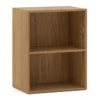 Bücherregal 2-stöckiges Regal offenes Aufbewahrungsregal aus Holz Natur 42 x 29,5 x 53,5 cm