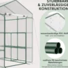 Begehbares Gewächshaus mit 4 Ebenen und 8 Regalen PVC-Abdeckung aufrollbare Tür Transparent