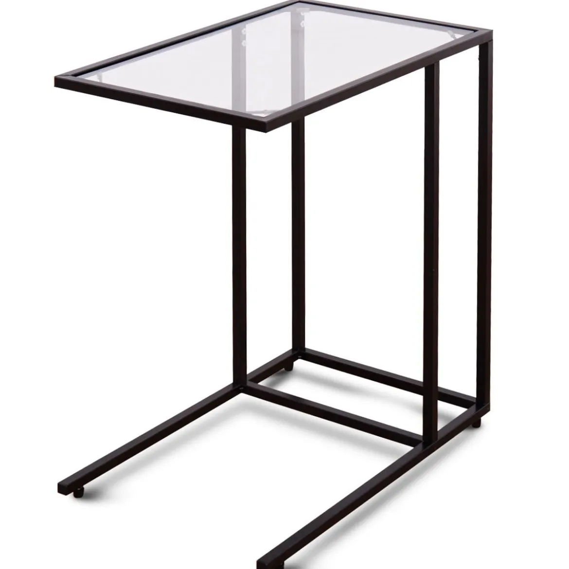Beistelltisch Nachttisch Couchtisch Kaffeetisch Balkontisch Glastisch Metall + Hartglas