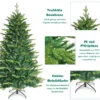 Beleuchteter 180 cm Weihnachtsbaum Klappbarer Weihnachtsbaum mit 420 LED-Lichtern Grün