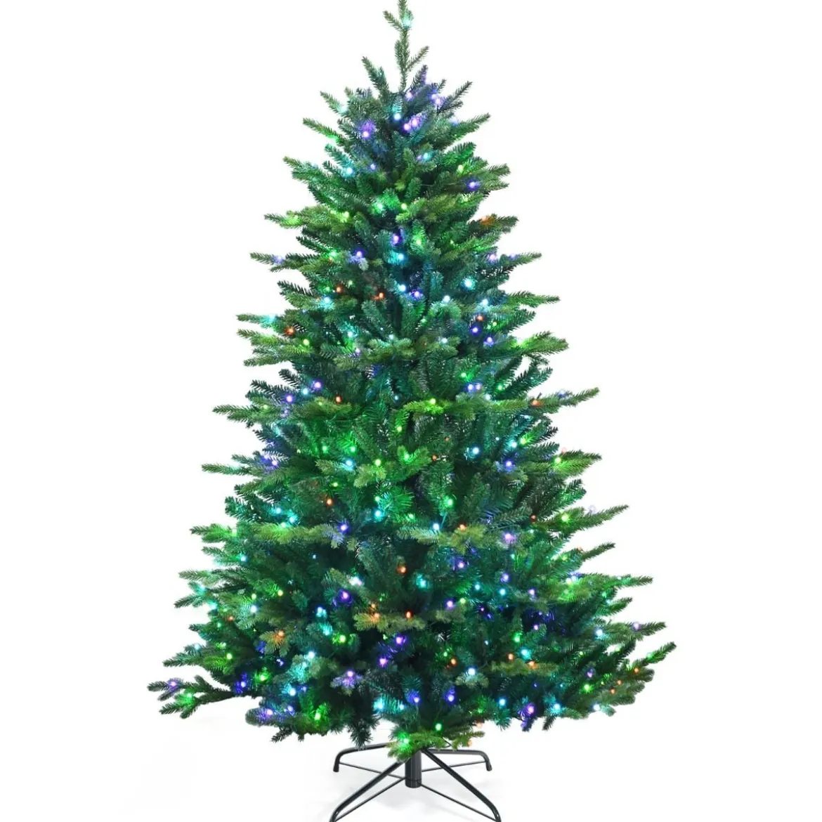 Beleuchteter 180 cm Weihnachtsbaum Klappbarer Weihnachtsbaum mit 420 LED-Lichtern Grün