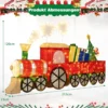 Beleuchteter Zug Set mit Realistischem Rauch Weihnachtszug mit Weihnachtsbaum & LED-Lichter
