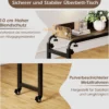 Überbetttisch mit Rollen & Verstellbarer Höhe & Länge Betttisch Pflegetisch Schreibtisch Rustikal Braun