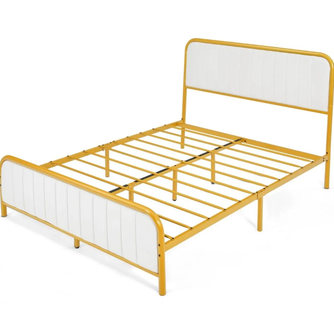 Überzogenes Doppelbett mit gepolstertem Kopfteil geräuschfreie Matratzen-Grundlage