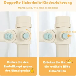 Bettgitter Klappbares Bettgeländer für Kleinkinder 145 x 25 x 101,5 cm Grau
