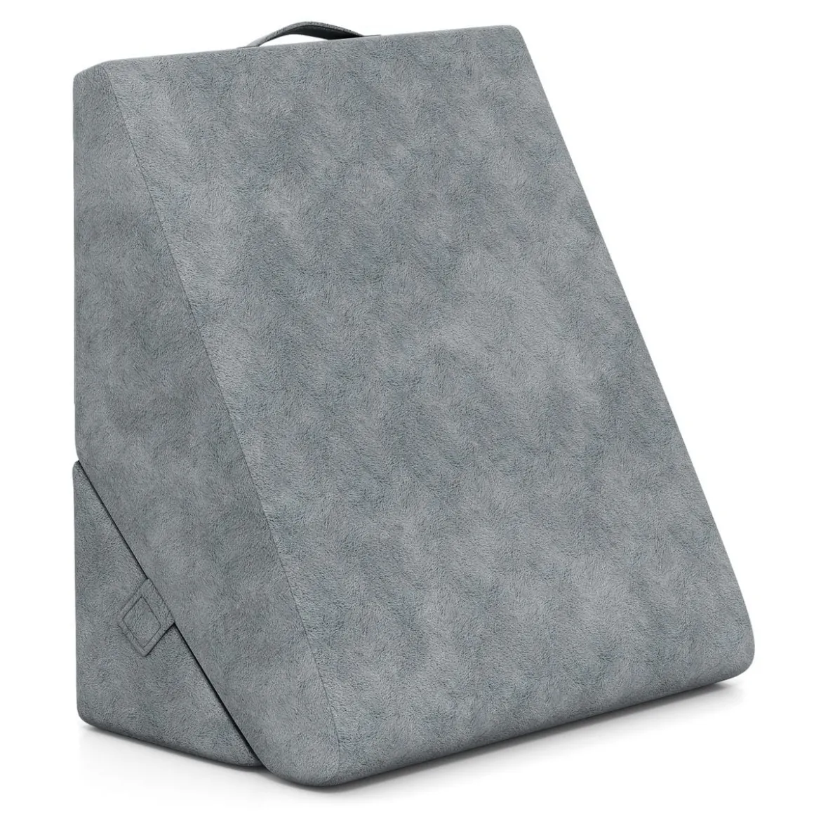 Bettkeil-Kissen einstellbares Rückstellschaum-Neigungskissen Keilkissen 58 x 50,5 x 36 cm Grau