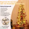 Bleistift Weihnachtsbaum mit Schnee & Beleuchtung & 8 Lichtmodi Künstlicher Tannenbaum