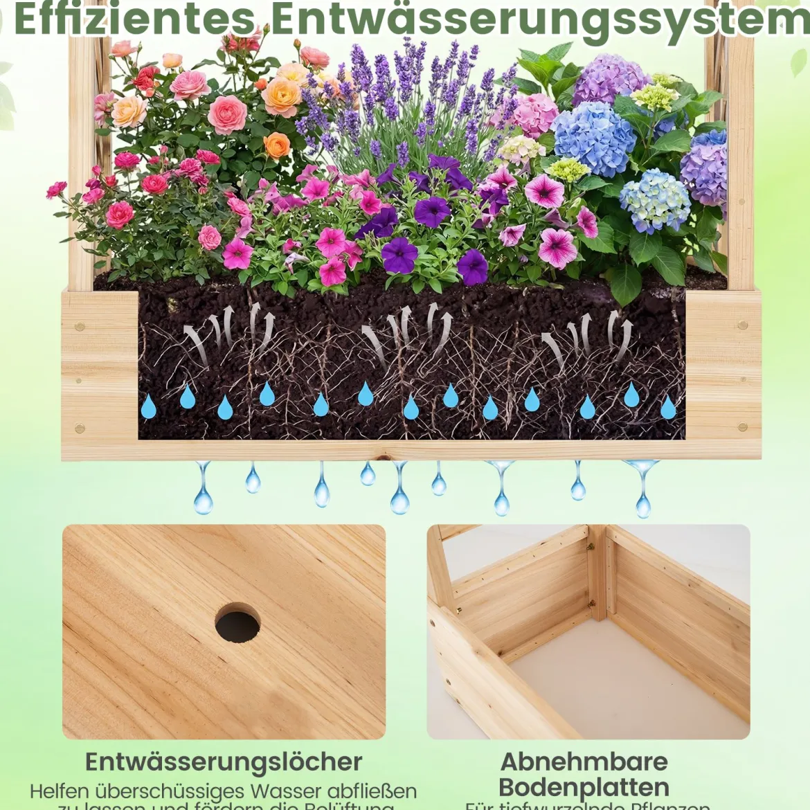 Blumenkasten mit Rankgitter Pflanzkasten mit Rankhilfe & Hängendem Dach Sichtschutz Orange