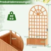 Blumenkasten mit Rankgitter & Spalier & Entwässerung Gartenspalier für Kletterpflanzen Braun