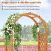 Blumenkasten mit Rankgitter Hochbeet mit Spalier & Gebogendach Rosenbogen mit Pflanzkasten Holz 83 x 36 x 146 cm Braun