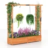 Blumenkasten mit Rankgitter & Hängendem Dach Pflanzkasten Hochbeet Pflanzkübel Orange
