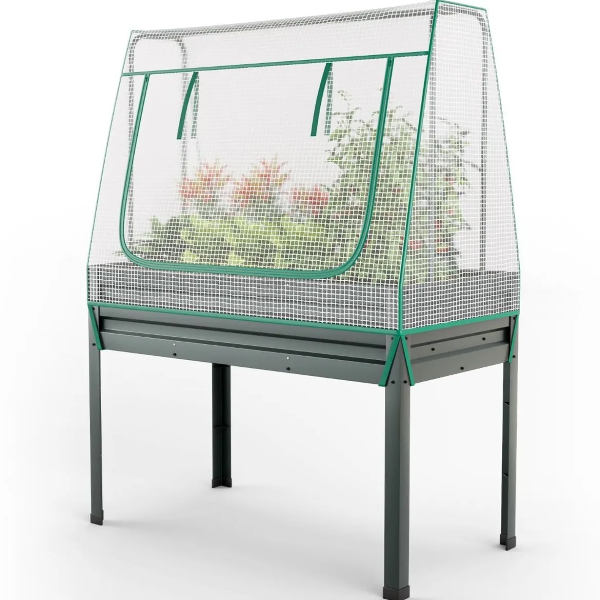 Blumenkasten mit Rankgitter Pflanzkasten für Kletterpflanzen Hochbeet mit Spalier 40 x 40 x 122 cm