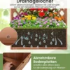 Blumenkasten mit rankgitter Eck-Pflanzkasten mit Abflusslöchern erhöhter Holzkasten für Kletterpflanzen Braun
