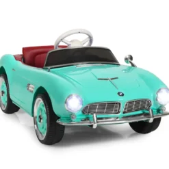 BMW Kinder Elektroauto mit Fernsteuerung & Scheinwerfern & Musik & Hupe Elektrofahrzeug Grün