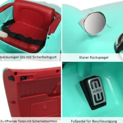 BMW Kinder Elektroauto mit Fernsteuerung & Scheinwerfern & Musik & Hupe Elektrofahrzeug Grün