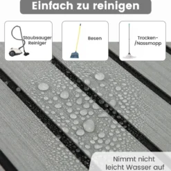 Bodenbelag für Boote Selbstklebend aus EVA-Schaumstoff Rutschfest 240 x 90 cm Grau