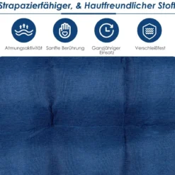 Boden-Klappstuhl 4-Fach Verstellbares Gaming-Bodensofa mitRückenlehne Blau