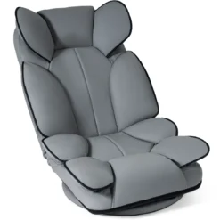 Bodensessel Klappbar mit 6-fach Verstellbarer Rückenlehne 55 x 55-117 x 20-76 cm Grau
