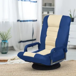 Bodenstuhl drehbar Bodensessel Relaxsessel Bodensofa Lazy Sofa Blau