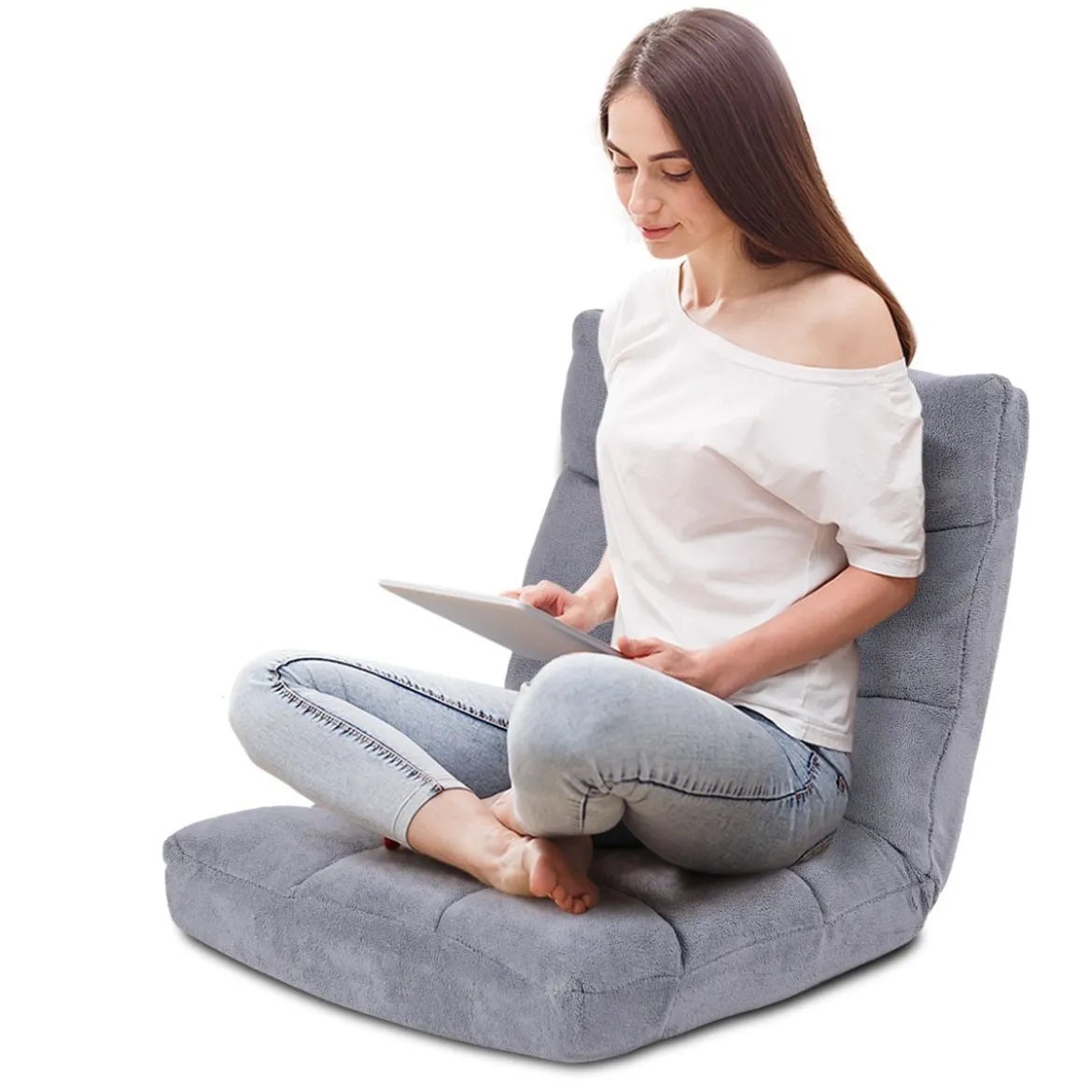 Bodenstuhl Faltbares Lazy Sofa Faul Tatami Bodenkissen Schwarz Grau Kaffeebraun Rosa Blau Lila