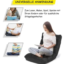 Bodenstuhl Faltbares Lazy Sofa Faul Tatami Bodenkissen Schwarz Grau Kaffeebraun Rosa Blau Lila